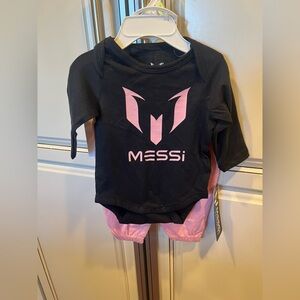 Messi Kids Matching Set - Black and Pink